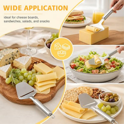2pcs Cheese Peeler,Cheese Shaver,Cheese Slicer,Cheese Plane,Cheese Slicers For Block Cheese,Stainless Steel,For Cutting Butter Or Chopping Citrus Fruits, Carrots, And Other Hard Vegetables