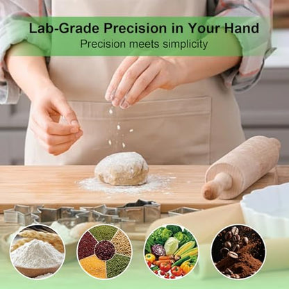 Digital Measuring Spoon Scale, Electronic Kitchen Measuring Spoon Scale, 800g/0.1g High Precision Kitchen Gadget with 5 Units Conversion, Removable Scoop for Cooking, Baking, Pet Food,1PC,Beige