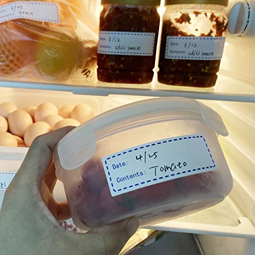 320pcs Removable Freezer Labels, 1 x 3 Inch Food Storage Stickers, Refrigerator Freezer Paper Label Easy Clean Leaves No Residue, Blue - color: Blue