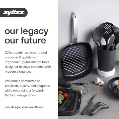 Zyliss Rotary Cheese Grater, Aluminium, 3 Steel Drum Blades, Cheese, Vegetable, Chocolate, Nut, Fruit Grater with Handle, Non-Slip Suction Foot and Table Clamp, 5 Year Guarantee - style: Grater and Drums