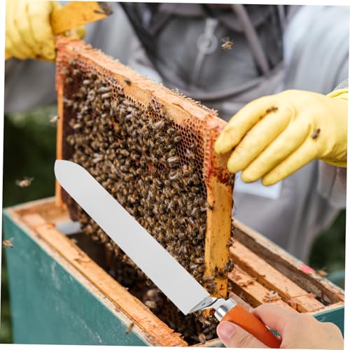 BESPORTBLE Stainless Steel Honey Extractor Uncapping Knife for Beekeeping Sturdy Honey Scraper Tool Serrated Edge and Ergonomic Handle
