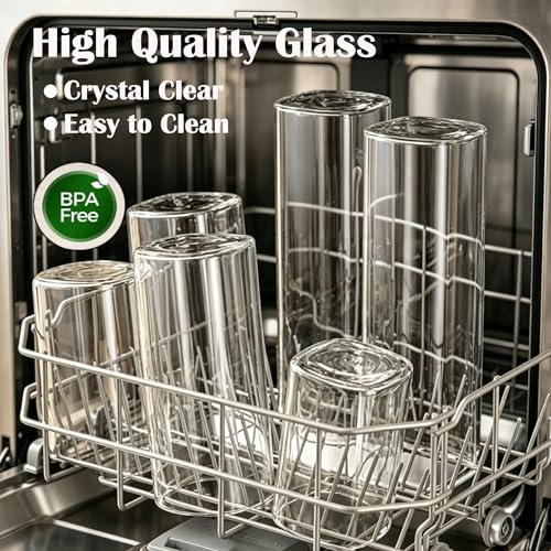 VIEWELLD 1.2 Qt Square Glass Storage Containers with Lids, glass jar with airtight lid, Glass Canister for Pantry Cookie Cereal Rice Sugar Tea Coffee Beans Spice, Square Set of 4