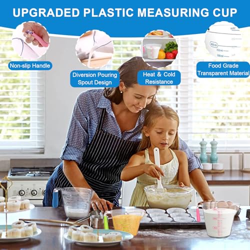 Measuring Cups and Spoons Set 21 Piece, 11 Stainless Steel Nesting Measuring Spoons and Cups with 3 Plastic Measuring Cup, 3 Funnel, 3 Brush, 1 Ruler, Measuring Cup Set for Kitchen Baking Liquid Dry - color: 21 Piece