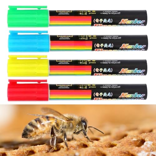 Queens Bee Marking Pen, Queens Bee Marker, Bees Marking Pen, 13.5cm 5.31in Water Based Beekeeping Markers Smooth Writing Vivids Color Easy to Use