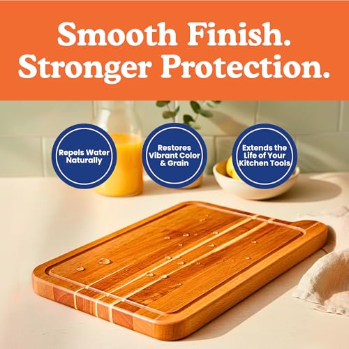 Non-Toxic Wood Wax, Mineral Oil Free, Made of Beeswax & Natural Oils, 7 oz | Petroleum-free. Food-safe. Restores wood. Protects from moisture & stains. Beeswax, flaxseed & lemon oil. For wood surfaces.