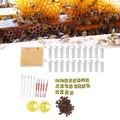 Multi‑Tool Queen‑Rearing Cultivation Kit, High‑Capacity Plastic Bee Grafting & Royal‑Honey Collecting System