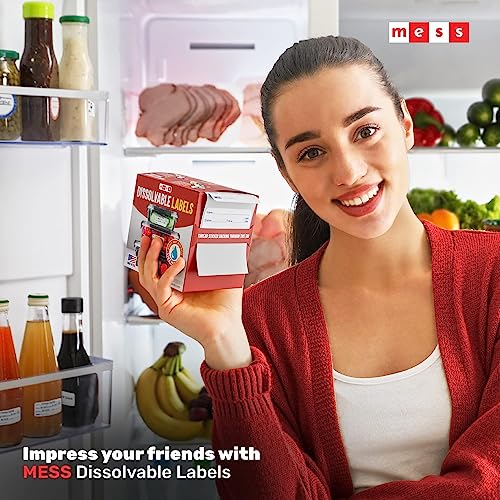Dissolvable Food Labels, 1x3 in, 200/Roll, Meal Prep, Pantry, Canning Jars | Melts away in 30 seconds in water, no soaking, scrubbing, or residue, write on with pen or marker, freezer, bottles, lids - size: 1x3"
