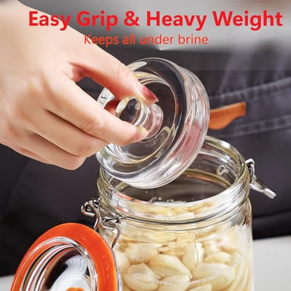 JILLMO Fermentation Jar, 700ml Fermenting Kit with Fermentation Weights and Airlocks, Pack of 2 - size: 700 ML