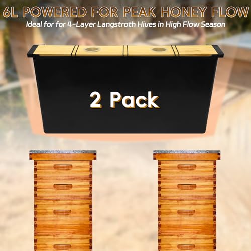 2 Pack 6L Plus Bee Hive Deep Frame Feeder for Beekeeping Honey Bee Sugar Water Feeding - size: 6L 2Pack
