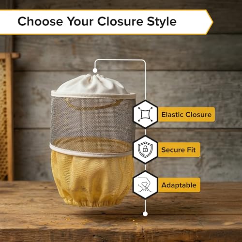 Mann Lake Alexander Veil, Cloth Binding Summer Bee Head Veil, Breathable Mesh Netting Cover, Hot Weather Beekeeping Headgear Protection for Cool, Comfortable, All Day Wear - style: Elastic
