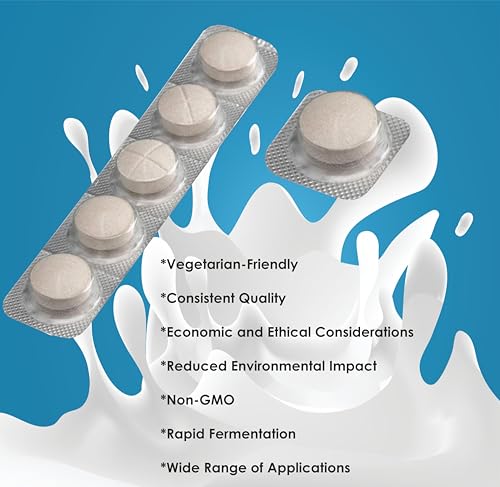 Microbial Rennet Tablets for Cheese Making, 6 Tablets, 78 Gallons Milk Capacity, Use 1 tablet for 13 Gallons of milk