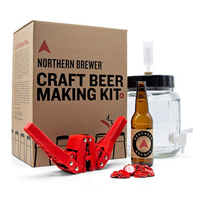 Northern Brewer - Siphonless 1 Gallon Craft Beer Making Starter Kit, Equipment and Beer Recipe Kit (Irish Red Ale) - color: Irish Red Ale