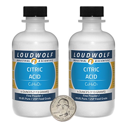 Citric Acid / 8 Ounces / 2 Bottles / 99.8% Pure USP Food Grade/Fine Powder - size: 8 Ounces in 2 Bottles