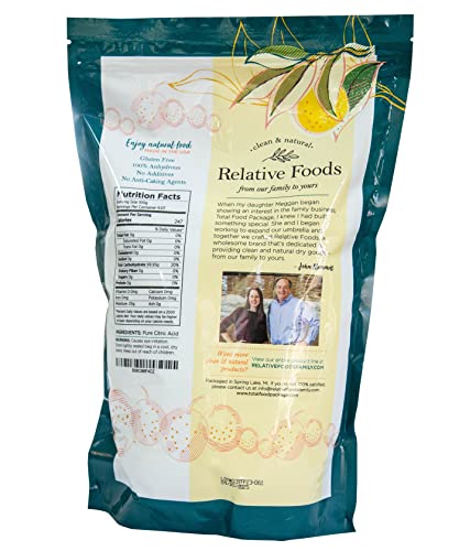 Relative Foods Citric Acid Powder Food Grade – 5 lb - Pure Citric Acid for Cooking, Canning, Bath Bombs & More - Non-GMO, Gluten-Free, No Additives - Resealable Bag - size: 5 lb