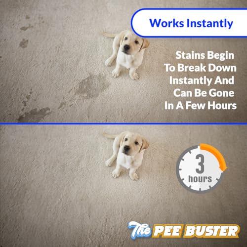 The Pee Buster Pet Stain Remover - Cleaning Spray for Dog and Cat Urine with 5 Cleaning Tablets