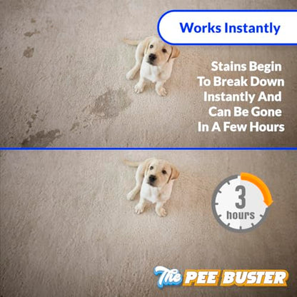 The Pee Buster Pet Stain Remover - Cleaning Spray for Dog and Cat Urine with 5 Cleaning Tablets