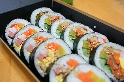 BambooMN 6X Natural Bamboo Sushi Making Rolling Mats 9.5" x 9.5", 100% Bamboo Mats - color: Natural, size: 9 Inch x 9 Inch