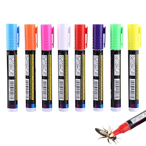 Queen Bee Marking Pen,8 Piece Beekeeping Pen - Bee Tools for Beekeeping | for Beekeeper Honey Beginners Orchard Farm Garden Patio Courtyard Outdoor Home