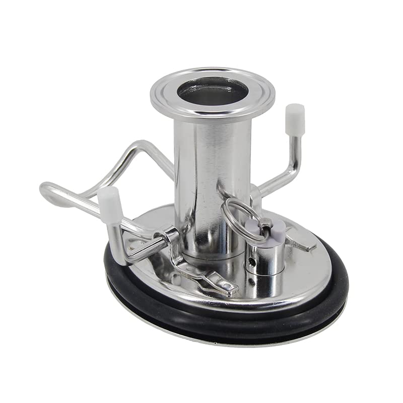 304 stainless steel Cornelius Keg Lid with 1.5'' Tri-clamp Ferrule,NEW Corny Beer Keg Lid 60PSI PRV Food Grade Dry Hopper