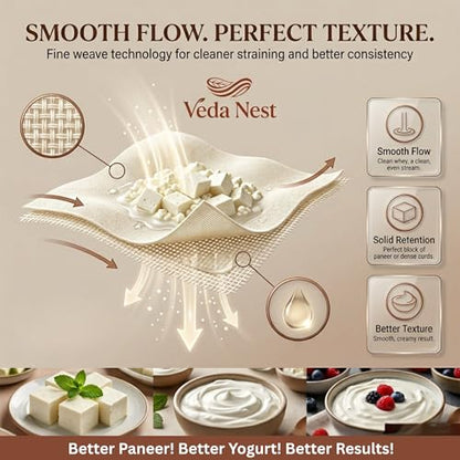 Grade 100 Cheese Cloth for Straining, 100% Unbleached Cotton Reusable Cheesecloth, Ultra Fine Mesh Muslin Cloth for Cheese Making, Greek Yogurt, Nut Milk, 40x45 Inch Pack of 2 - size: 40X45 Inch