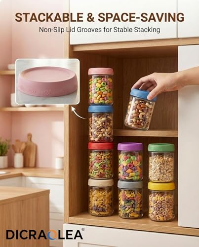 16oz 8Pack Glass Overnight Oats Jars Containers with Airtight Leakproof Lids, Reusable Mason Jars for Meal Prep, Yogurt Parfaits, Smoothies, Salads & Healthy Breakfast(16oz-8Pack) - color: 16oz-8Pack