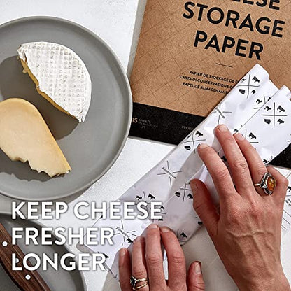 Formaticum Cheese Storage Kit x 4 - Cheese Storage Bags (60), Cheese Storage Paper (60) and Cheese Log Pocket Journal (4)