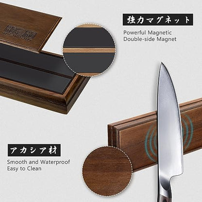 HOSHANHO Knife Set with Magnetic Knife Holder, 6 Pieces Japanese High Carbon Stainless Steel Kitchen Knife Sets, Ultra Sharp Professional Chef Knives Sets - size: 8"