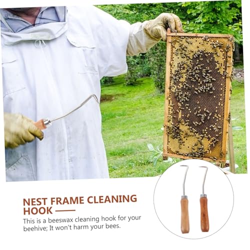 2pcs Beehive Cleaning Hook for Beekeeping Hive Tool Beehive Cleaning Beekeeping Tool Cleaner