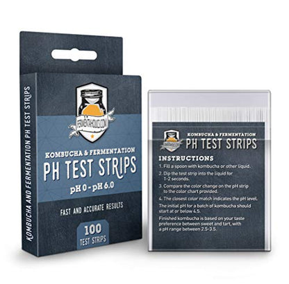 Fermentaholics Kombucha & Fermentation pH Test Strips – Instant Read pH Strips Dispenser for Brewing & Fermentation, pH Range 0–6 - size: pH Test Sticks