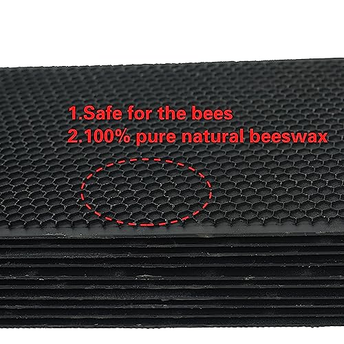 BEEXTM Beehive Waxed Coated Foundation Sheet Beehive Foundation Sheets Plastic Bee Foundation for Bee Frames Waxed Foundation Sheet Medium Bee Foundation 10 Sheets