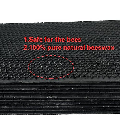 BEEXTM Beehive Waxed Coated Foundation Sheet Beehive Foundation Sheets Plastic Bee Foundation for Bee Frames Waxed Foundation Sheet Medium Bee Foundation 10 Sheets