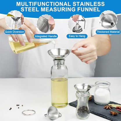 Measuring Cups and Spoons Set 35 Pcs, 11 Stainless Steel Nesting Measuring Spoons and Cups with 12 Measuring Cups, 3 Funnel, 3 Brush, 5 Spoons, 1 Ruler, Measuring Cup Set for Kitchen Baking Liquid Dry - color: 35 Piece