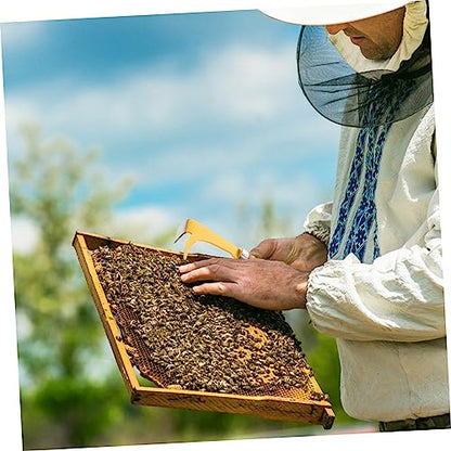 2pcs Stainless Steel Wooden Beehive Knife Dual Purpose Beekeeping Tool Lifter Scraper Ergonomic Handle for Easy Use
