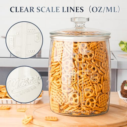 Folinstall 1 Gallon Glass Cookie Jar, Large Glass Jar with Airtight lid, Glass Food Storage Container for Cookies, Candy, Flour, Dog Treats, Coffee, Laundry Room Storage & Pantry - size: 1 Gallon/1 Pack