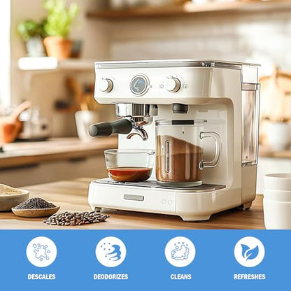 24-Pack Coffee Machine Cleaner Descaler Tablets, Descaling & Deep Cleaning Tabs for Coffee Pot & Coffe Machine, Effective Limescale Remover for Home, Office Use - size: 24 count(Pack of 1)