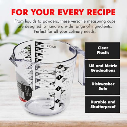 Chef Craft Select Plastic Measuring Cup, 4 Cup, Clear - size: 4 Cup