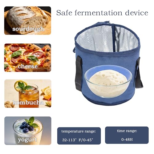 Kombucha Heating Wrap,Starter Jar Warmer,Round Fermentation Heater Warmer Temperature Control,32-113°F,48H Timer,Perfect for Fermenting Sourdough Starter,Pizza,Kombucha