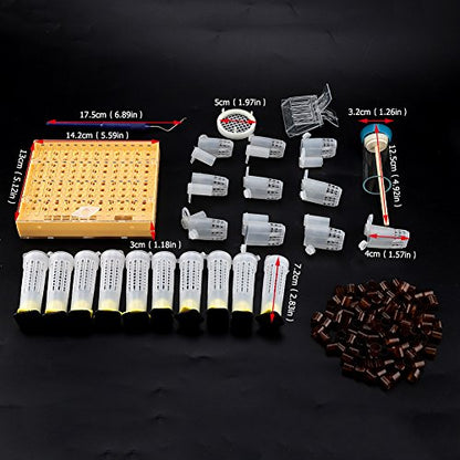 Queen Rearing Kit Bee Cultivating Tool Plastic Beekeeping Box Cell Cup Marking Tube Set Durable for Raising Queens Without Grafting Beekeeping Work
