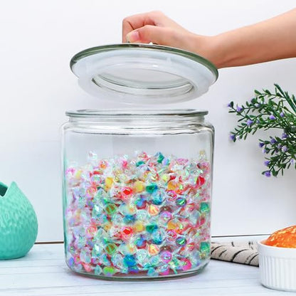 Maredash 1 Gallon Glass Canister, Cookie Jar & Candy Jar with Airtight Lid, Large Food Storage Container for Buffet, Coffee & Flour, Laundry Room Storage & Pantry