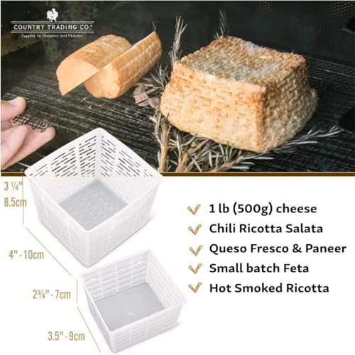 Cheesemaking Molds - Ricotta Cheese Draining Baskets for Home Cheese making Made in Italy - size: Set of 5