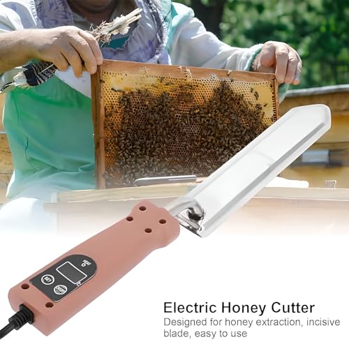 Electric Uncapping Knife with Memory Function, Stainless Steel Honey Harvesting Tool, Automatic Temperature Control for Clean Beeswax Cutting, Beekeeping Equipment for Apiary