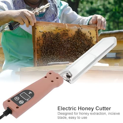 Electric Uncapping Knife with Memory Funct, Stainless Steel Honey Harvesting Tool, Automatic Temperature Control for Effortless Beeswax Cutting, tial Beekeeping Equint for Apiary