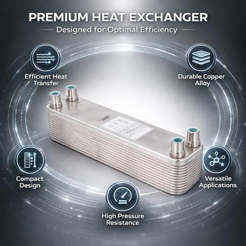 Plate Heat Exchanger Stainless Steel Brazed 4.5MPa Wort Chiller for Beer Water Laboratory - Durable Copper Brazing, Compact Design, Efficient Cooling for Homebrew