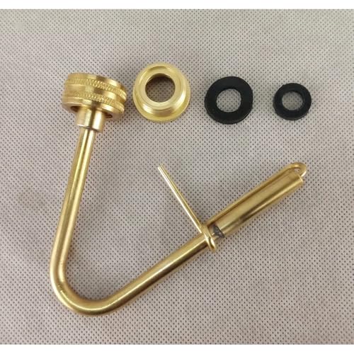 Brass Jet Bottle & Carboy Washer – Automatic Cleaning for Homebrew Beer, Fits Sink Faucet With Adapter & Rubber Seal