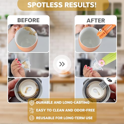 Cup Lid Cleaning Brush, 3 in 1 Cup Cleaner Brush New Multifunctional Lid Cleaner Lid Brush Cleaning Tool Multipurpose Bottle Gap Cleaner Brush Green - color: Green