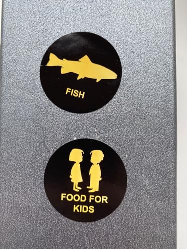 1.5 inch 300PCS Beef Chicken Fish Stickers for Food Party