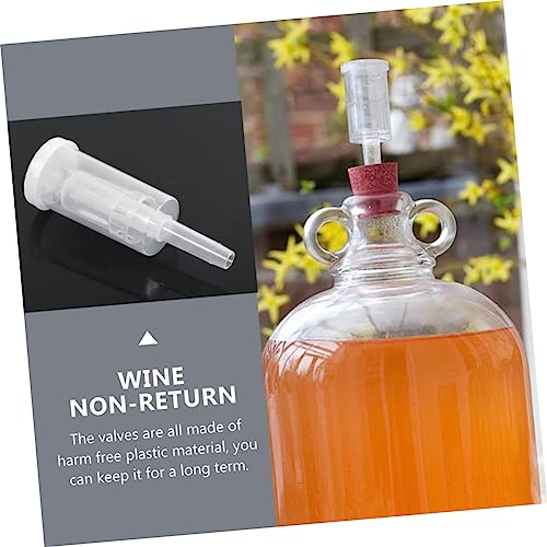 3sets One-Way Silicone Plug Valves for Home Brewing Automatic Exhaust Check Valve for Fermenting Beer and Wine Easy to Clean Home Brew Accessory