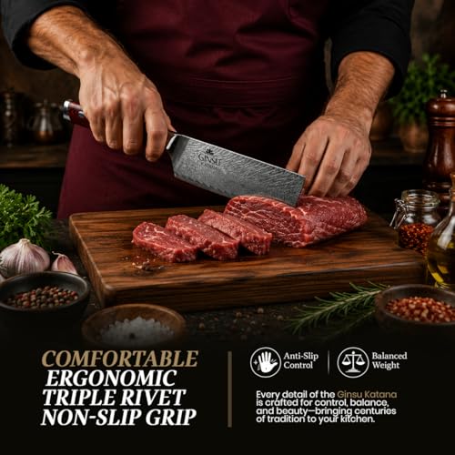 7" Cleaver - Stainless Steel AUS 10 Damascus - Heritage Collection - Authentic Japanese Performance in Your Kitchen