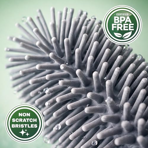6-in-1 Bottle Brush Set with Holder – Multipurpose Cleaning Kit for Baby Bottles, Reusable Water Bottles, Straws, and Lids – BPA-Free, Compact Storage