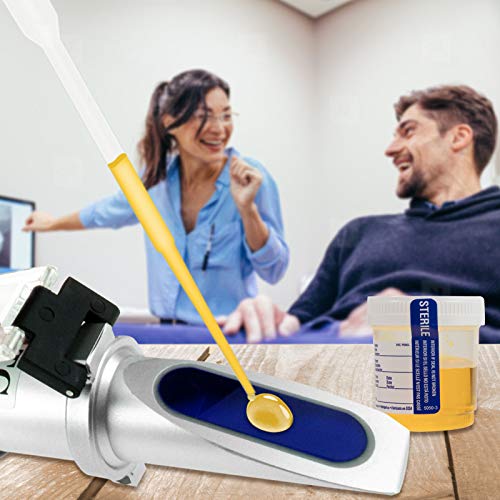 3-in-1 Clinical Refractometer for Human Use with 10-30°C ATC, Serum Protein 0-12g/dl, Urine Specific Gravity 1.000-1.050, Refractive Index 1.333-1.360 RI